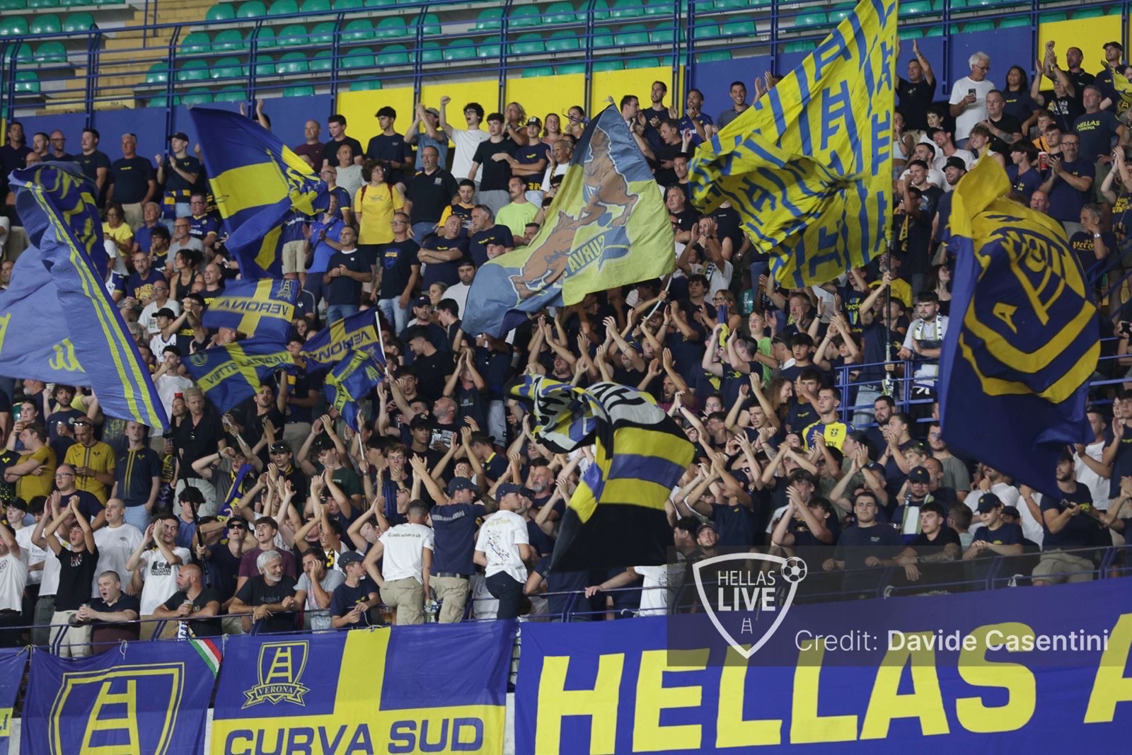 Coppa Italia. Hellas Verona-Virtus Entella, 7.559 spettatori al Bentegodi