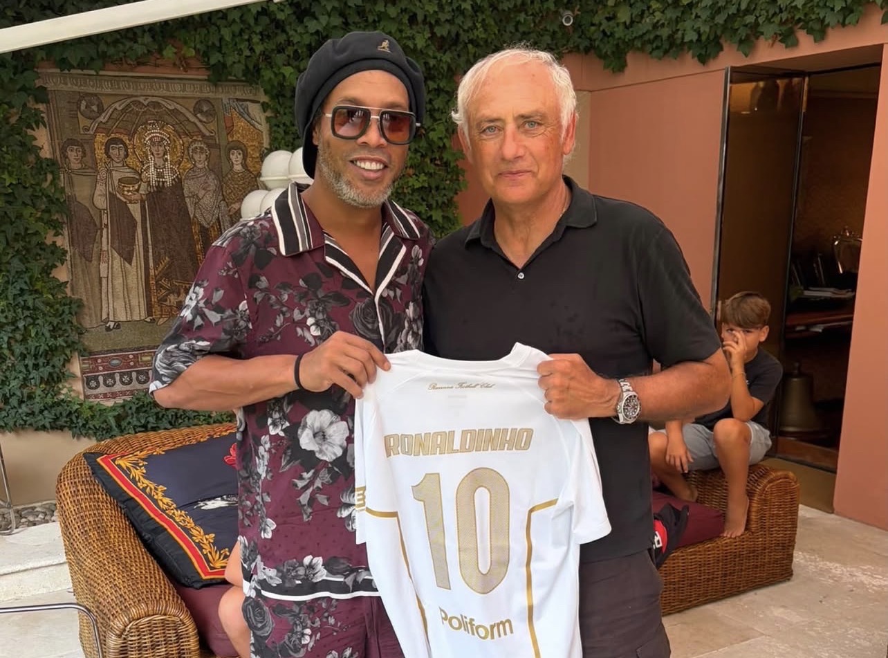 Mandorlini accoglie Ronaldinho a Ravenna
