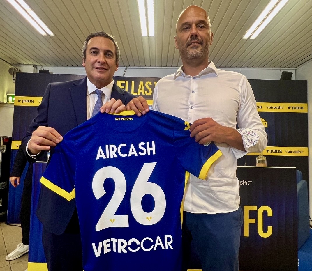 Hellas Verona, presentato il rinnovo della sponsorizzazione con Aircash
