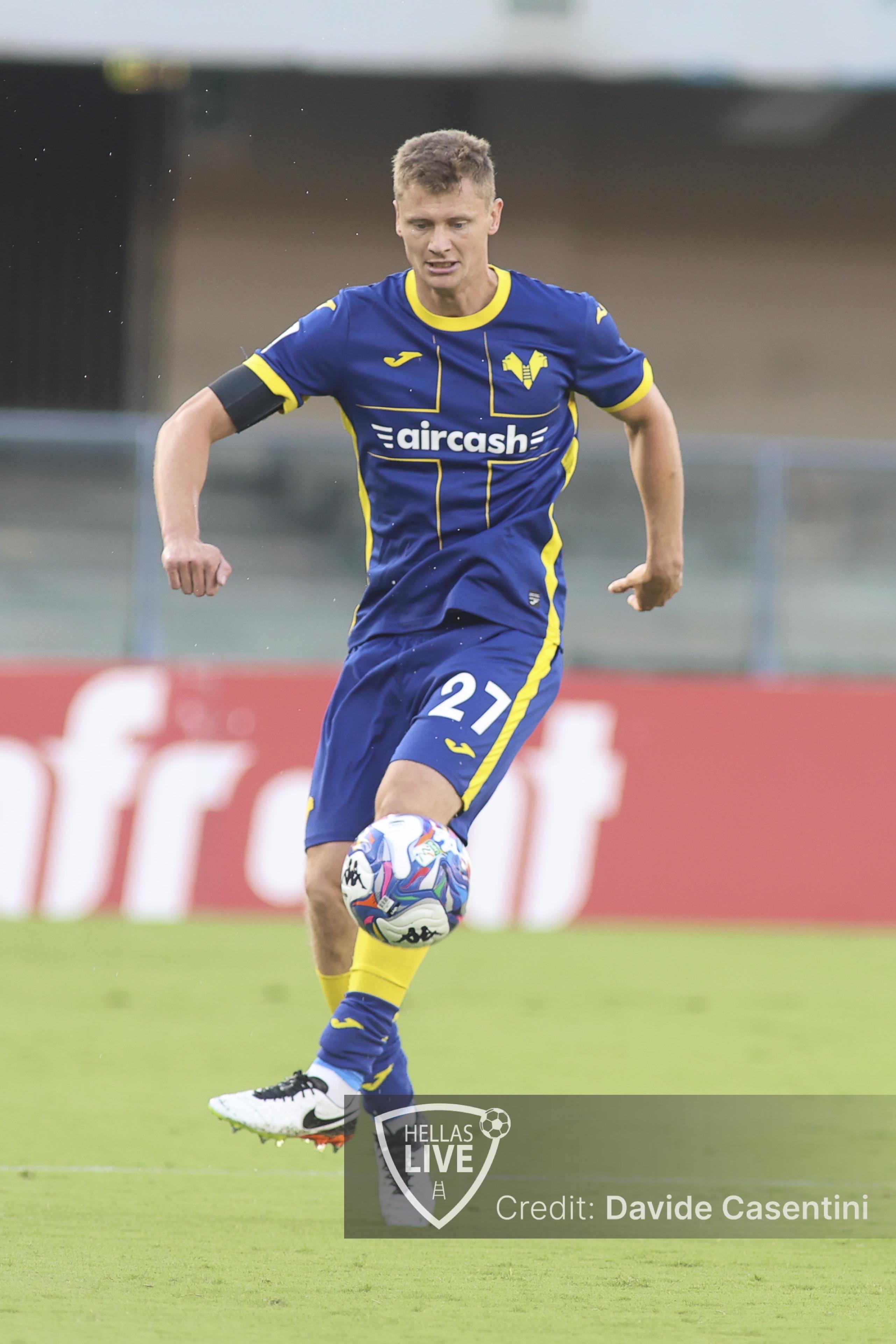 Padova-Hellas Verona, caviglia ko per Dawidowicz