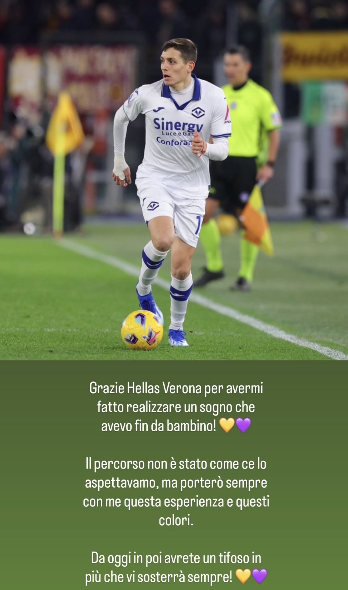 Cruz: “Grazie Hellas Verona per avermi fatto realizzare un sogno che avevo fin da bambino!”