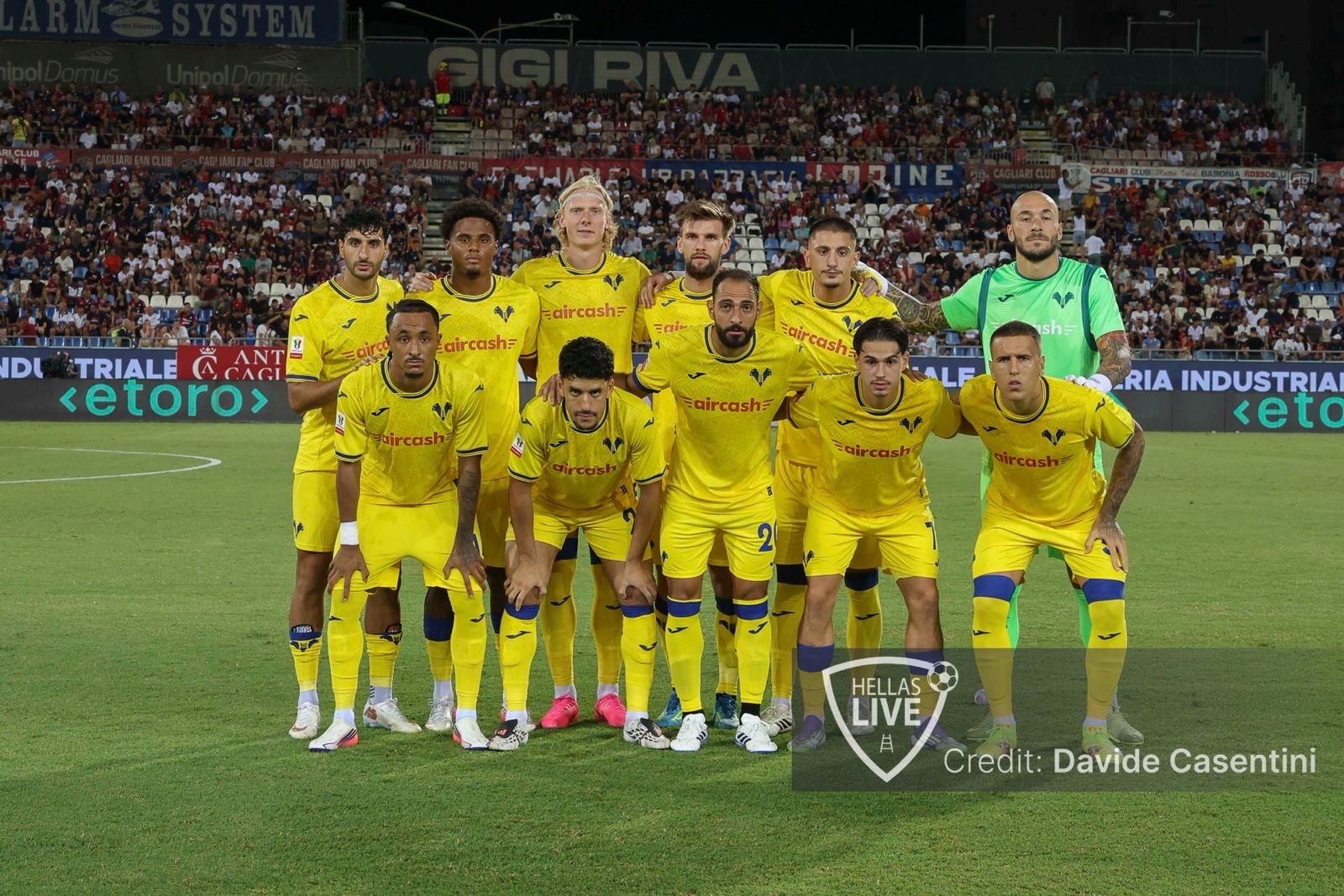Coppa Italia. Fine primo tempo, Cagliari-Hellas Verona 0-1
