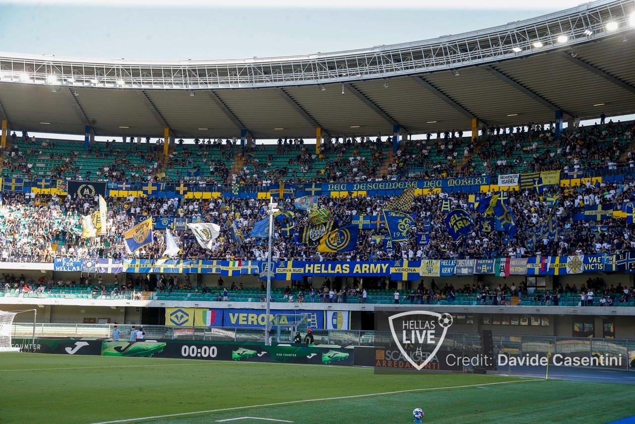Serie BKT. Hellas Verona-Arezzo, 16.559 spettatori al Bentegodi