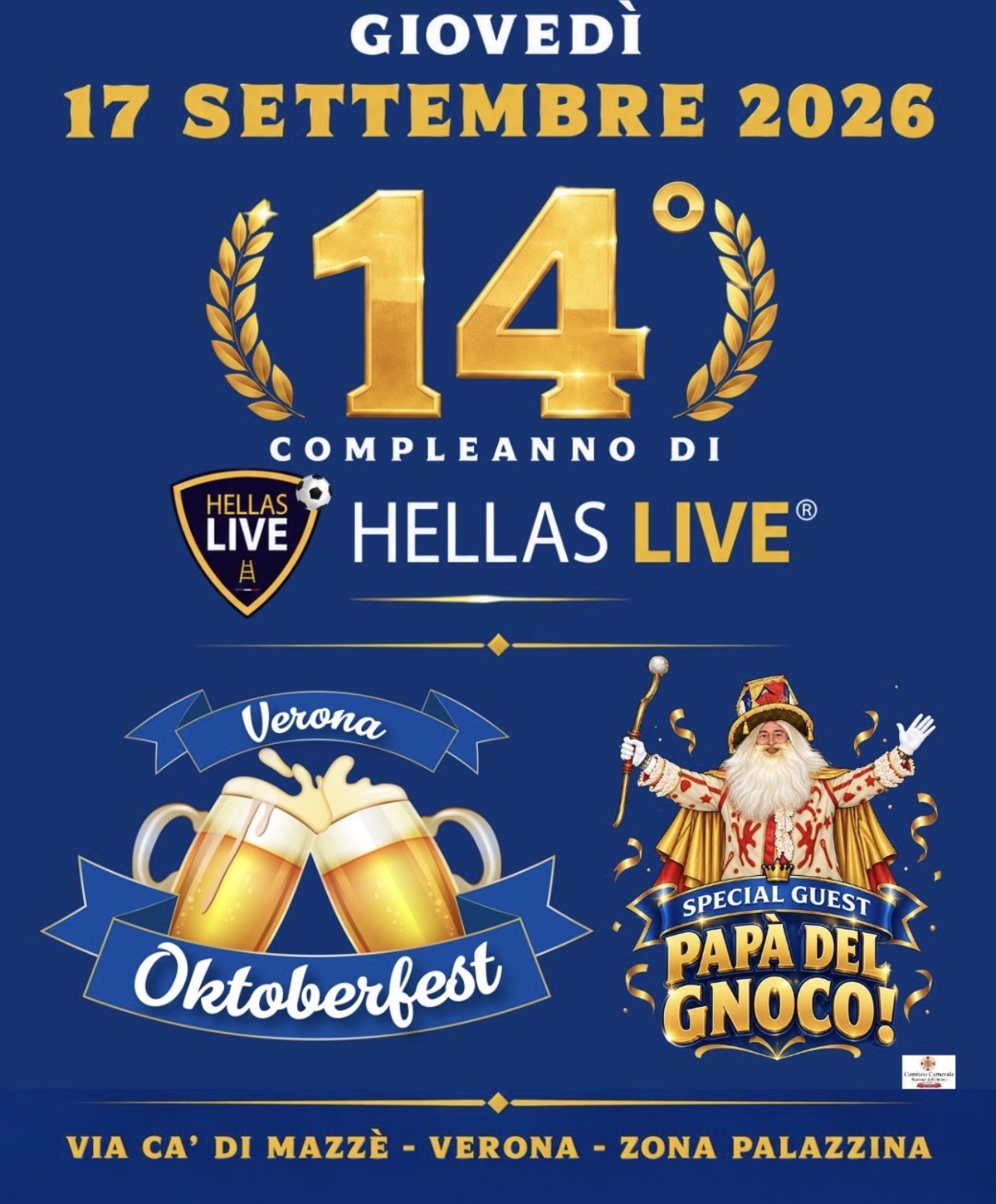 Hellas Live festeggia all’Oktoberfest Verona il 14º compleanno!