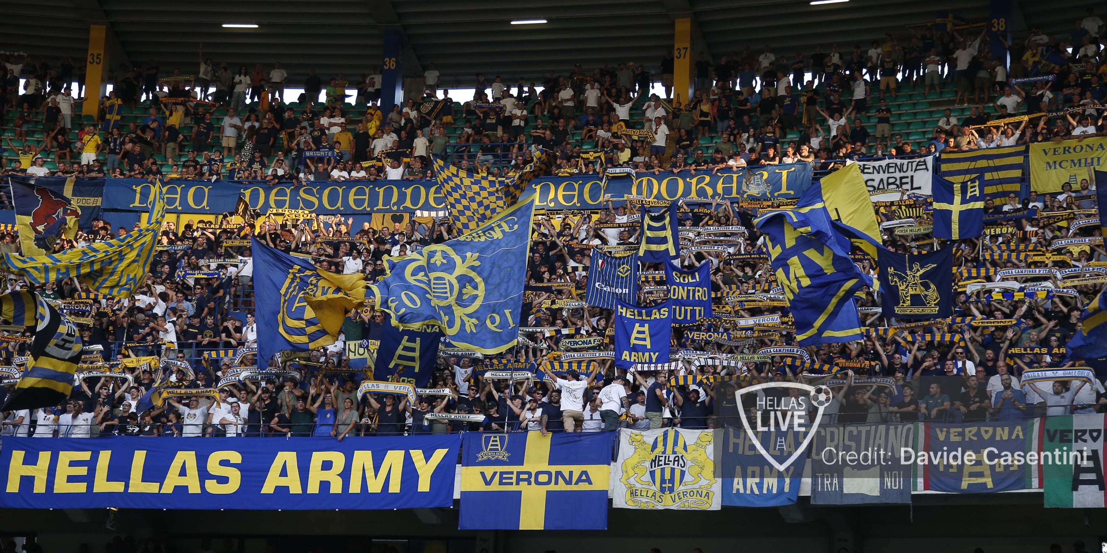 Serie BKT. Hellas Verona-Vicenza, esauriti biglietti Poltronissime Sud e Poltrone Est