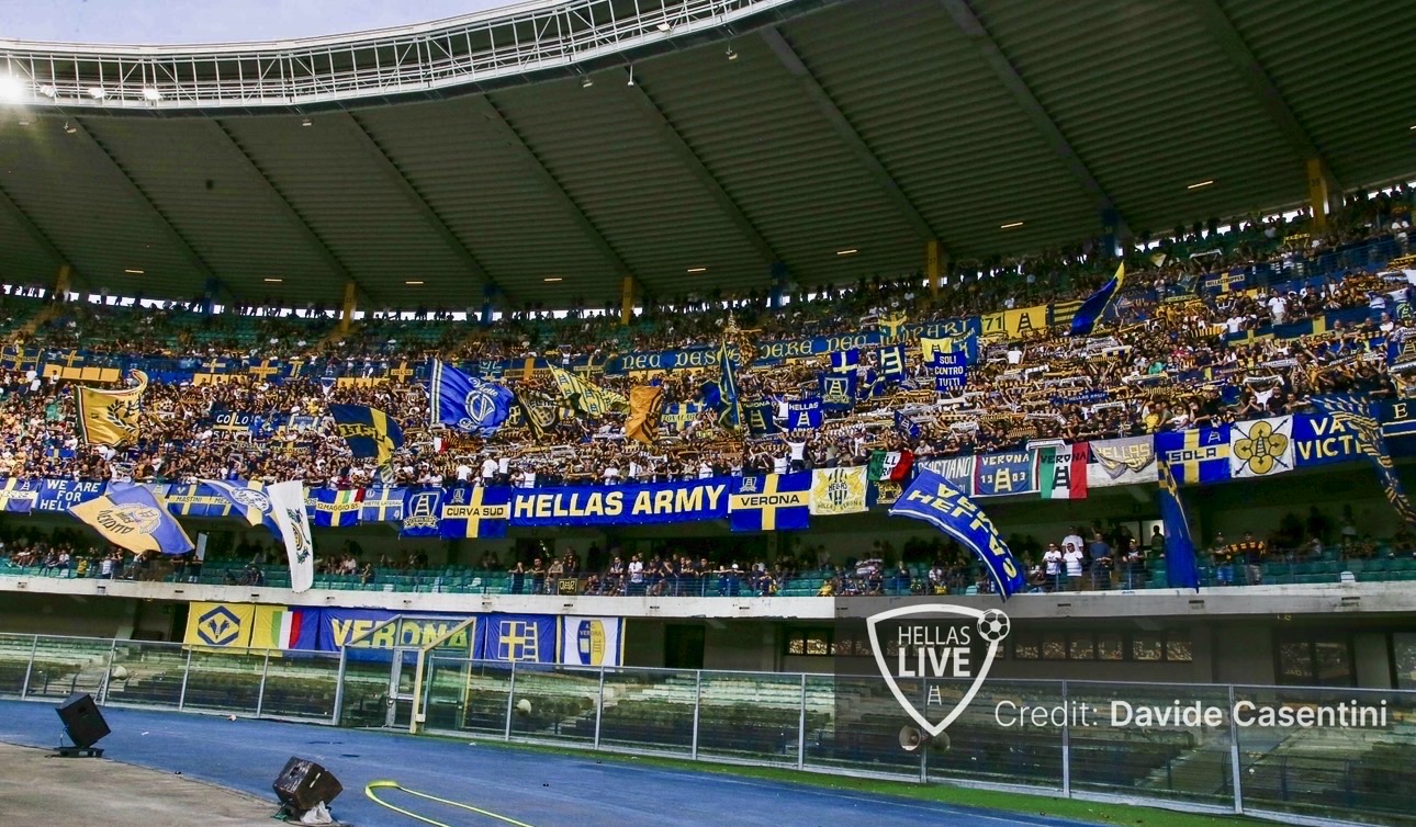 Giudice Sportivo, Hellas Verona-Vicenza 2-1: multa di 6.000 euro al club gialloblù per ritardo inizio primo tempo e lancio di un seggiolino