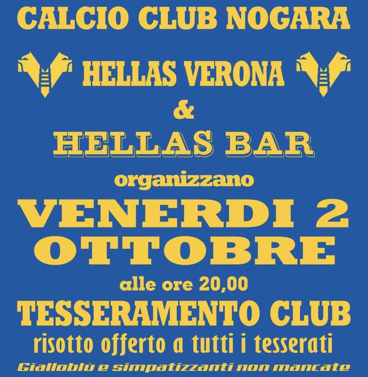 Hellas Verona, questa sera festa tesseramento Calcio Club Nogara