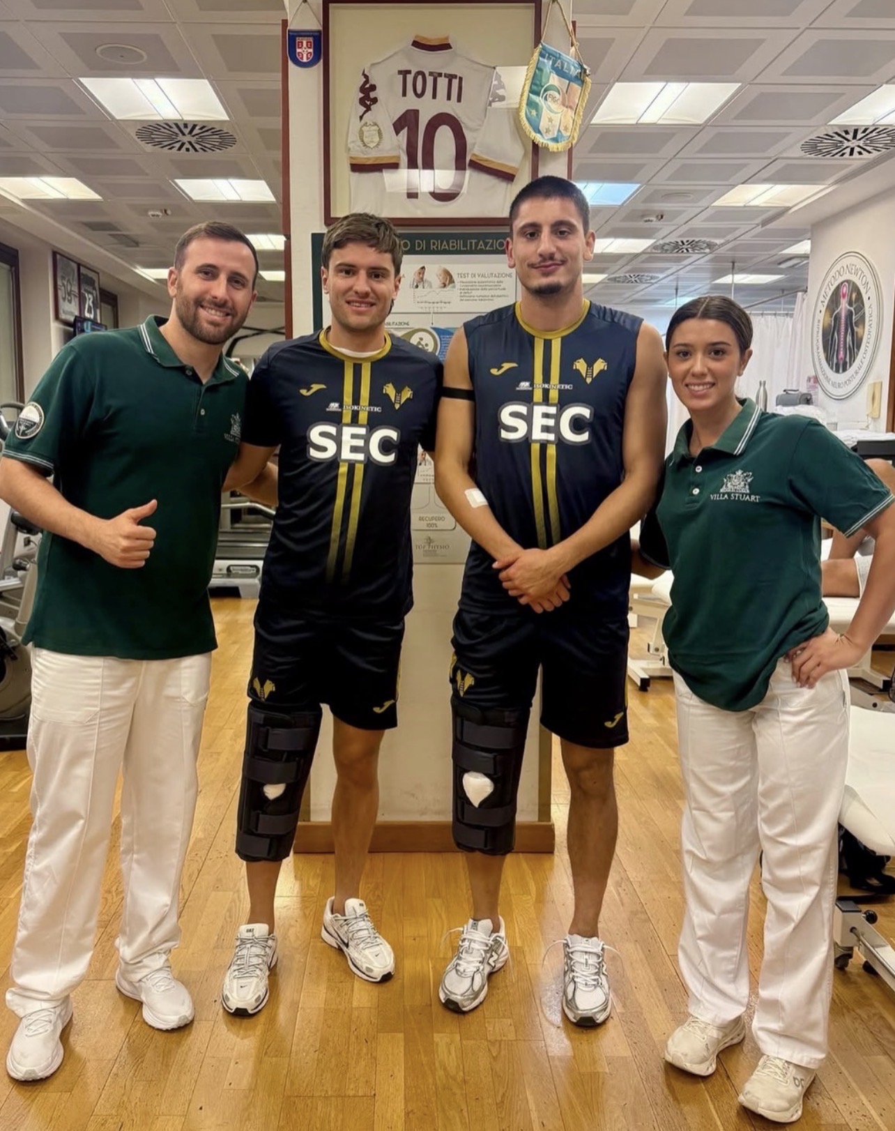 Hellas Verona, due settimane di lavoro a Villa Stuart per Compagnon e Korac