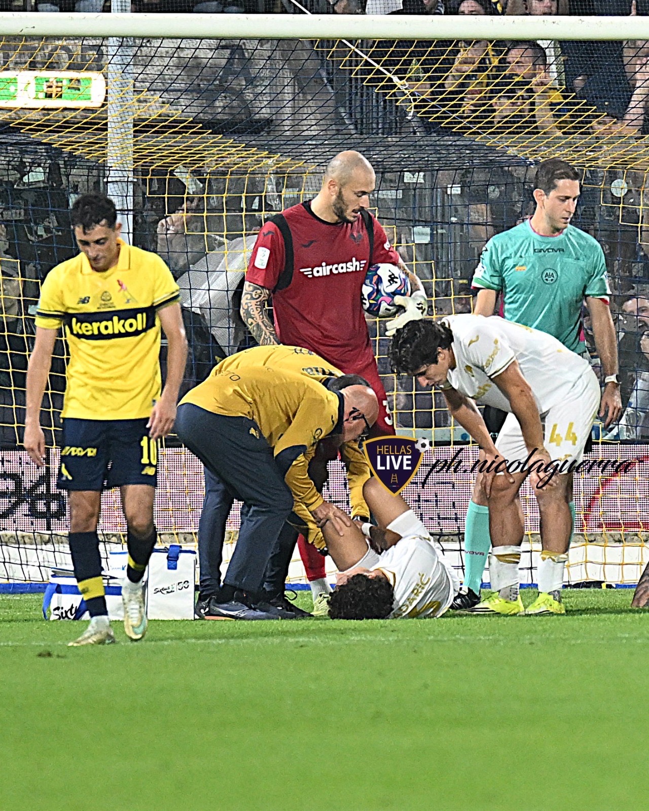 Hellas Verona, trauma distorsivo con lesione capsulo-legamentosa della caviglia sinistra per Bradaric