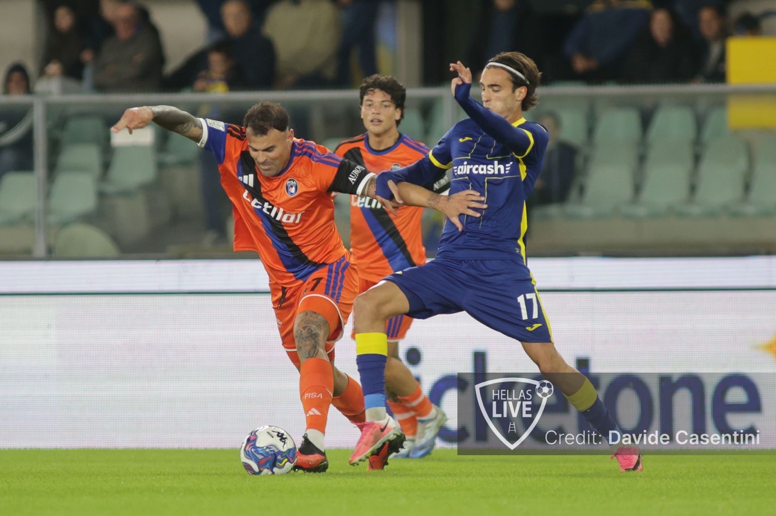 Serie BKT 2026/27. Fine primo tempo, Hellas Verona-Pisa 0-0