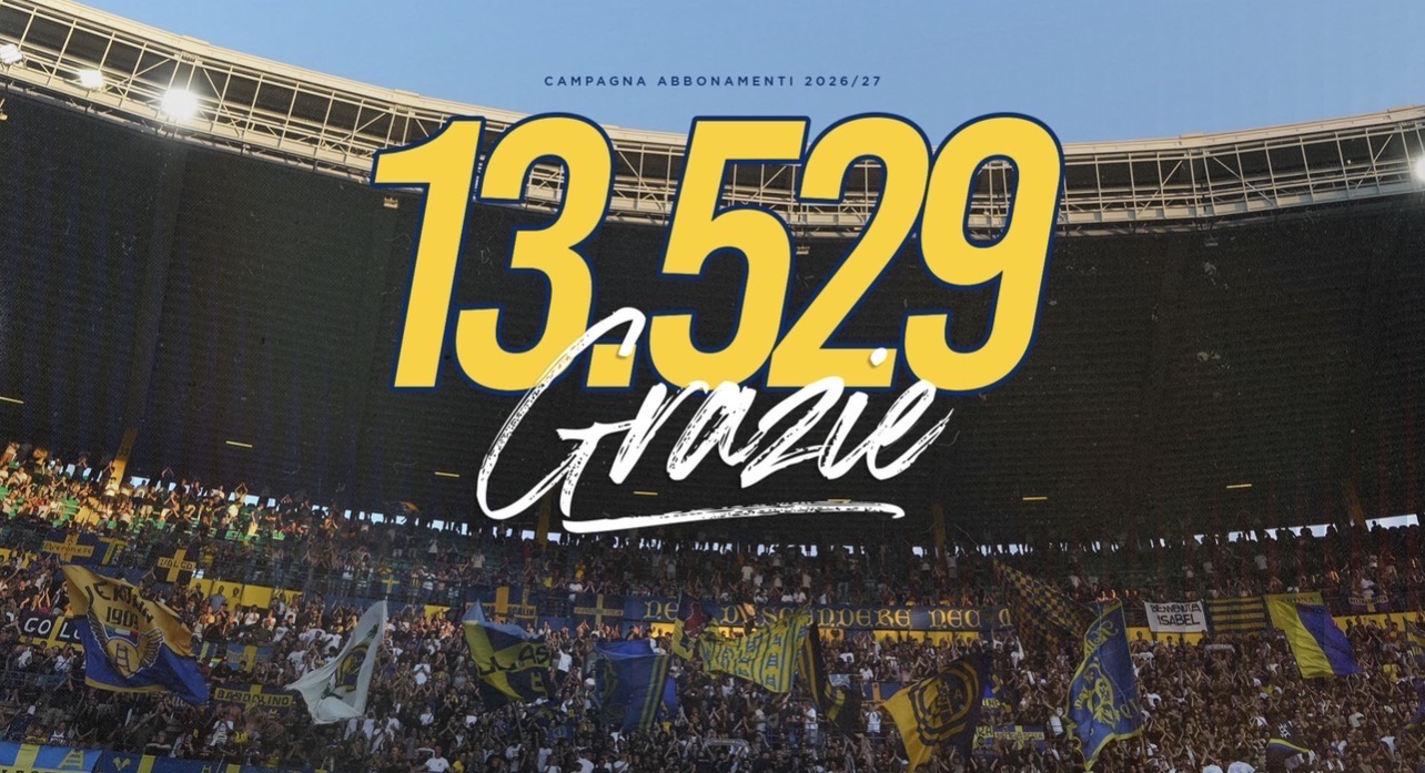 Campagna abbonamenti Hellas Verona 2026/27 chiusa a quota 13.529